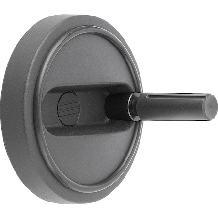 Kipp Handwheel D1=125, Reamed Hole W Slot D2=12H7, B3=4, T=13, 8, Wout Transverse Hole, Size:3, Plastic,  K0257.31251204